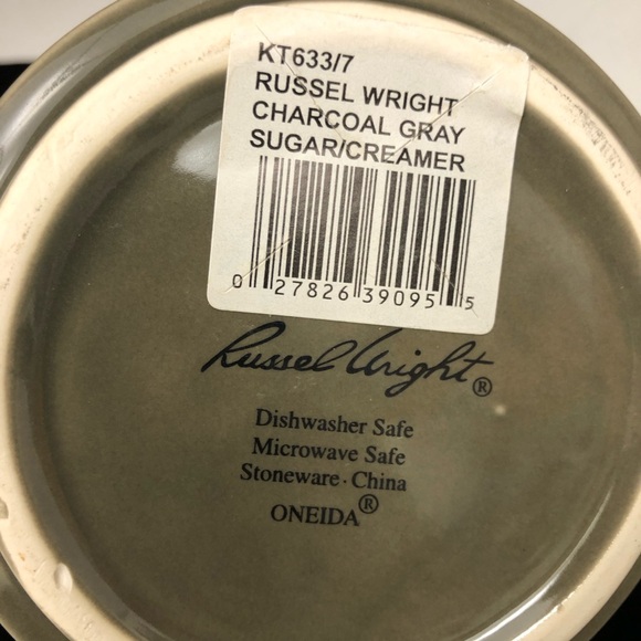 Russell Wright Charcoal Gray Stackable Sugar/Creamer NEW - Picture 8 of 12